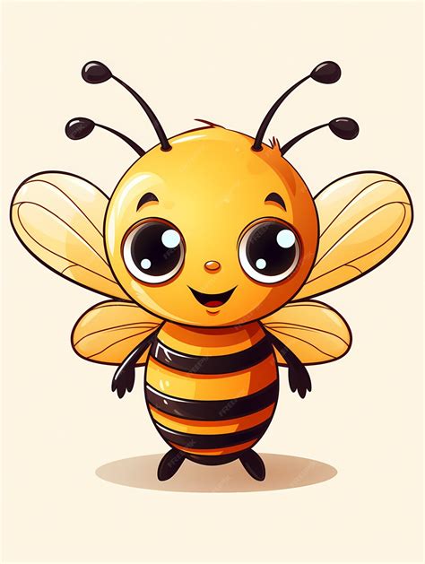 Free Photo Portrait Of Cute Animated Bee