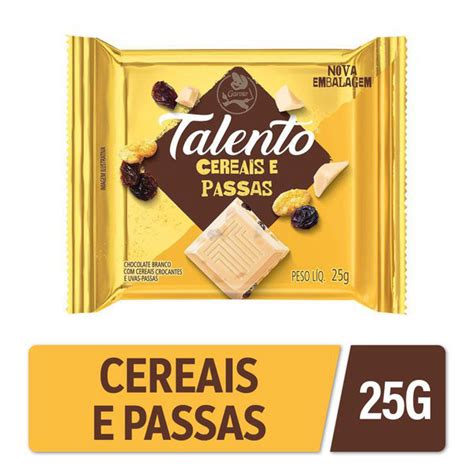 Chocolate Talento Cereais E Passas Garoto G