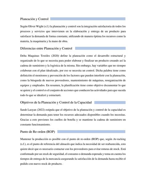 SOLUTION T1 Planeaci N Y Control De La Capacidad Studypool