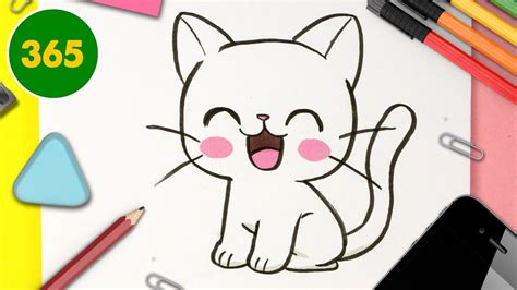 COMO DESENHAR GATO KAWAII YouTube