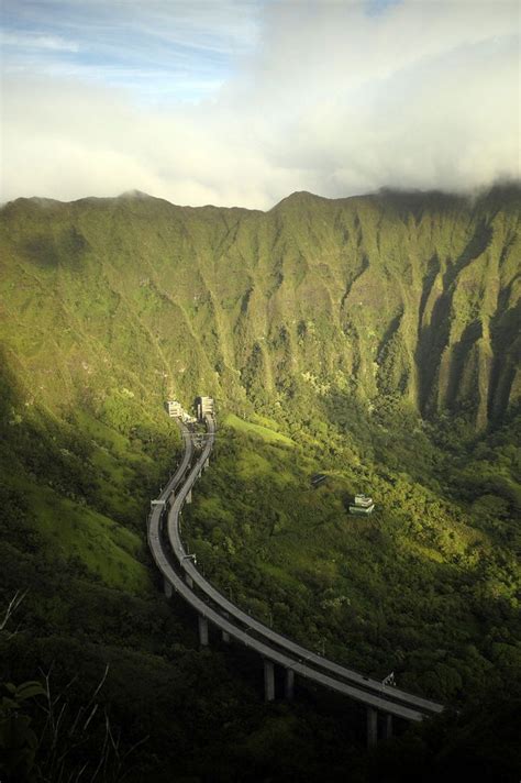 H3 Highway From Honolulu To Kaneohe Hawaii You Drive Straight Through