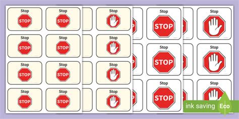 Stop Visual Support Cards L Enseignant A Fait Twinkl