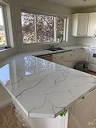 Giani Marble Easy Epoxy Countertop Kit Carrara White Marble Tiles