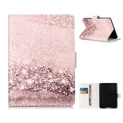 Glittering Rose Gold Folio Flip Stand Pu Leather Wallet Case For Amazon