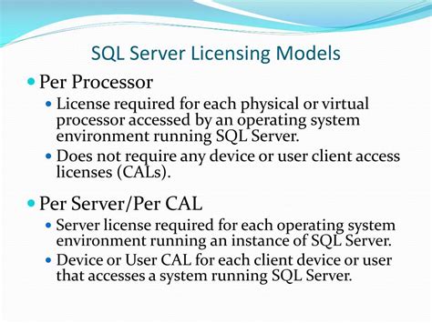 Ppt Sql Server Licensing Overview Powerpoint Presentation Free