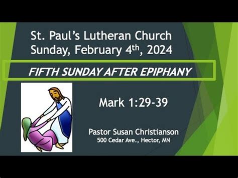 Fifth Sunday After Epiphany February 4th 2024 YouTube