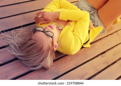 Fashion Photo Sexy Blonde Posing On Stock Photo Shutterstock