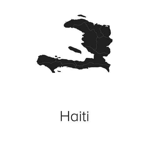Haiti Map Illustration - Silhouette, Outline, Haiti Travel and Tourism