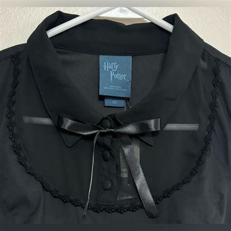 Hot Topic Dresses Nwt Hot Topic Harry Potter Hogwarts Silver Crest Black Collar Lace Mini