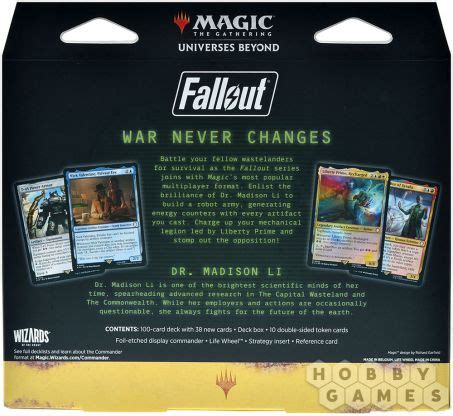 Mtg Universes Beyond Fallout Commander Science