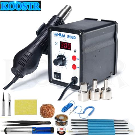 Yihua D Adjustable Warm Air Pressure Gun Digital Display Hot Air Desoldering Station Smd