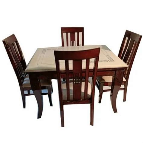 Granite Top 4 Seater Sheesham Wood Dining Table Set at ₹ 70000/set in ... 