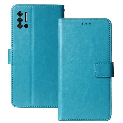 Jyt Bleu Premium Flip Veritable Cuir Housse Coque Tpu Silicone Pour