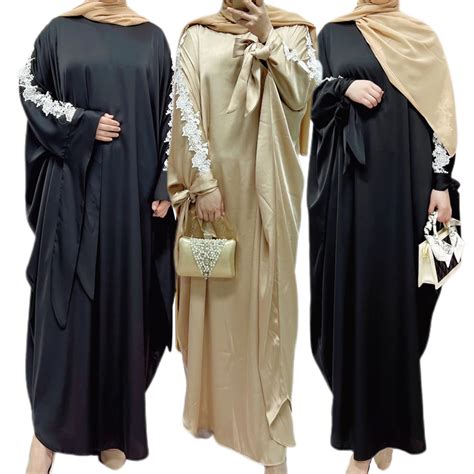 Muslim Dubai Abaya One Piece Batwing Nida Prayer Hijab Dress Jilbab