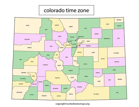 Colorado Time Zone Map | Mountain Time Zone Map Colorado