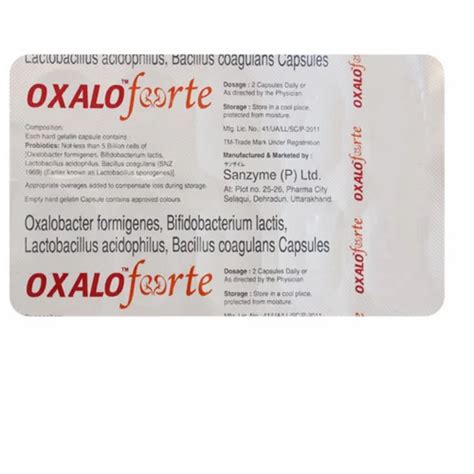 Oxalo Forte Capsule (Oxalobacter formigenes) at ₹ 464.3/stripe | Oxalo ...