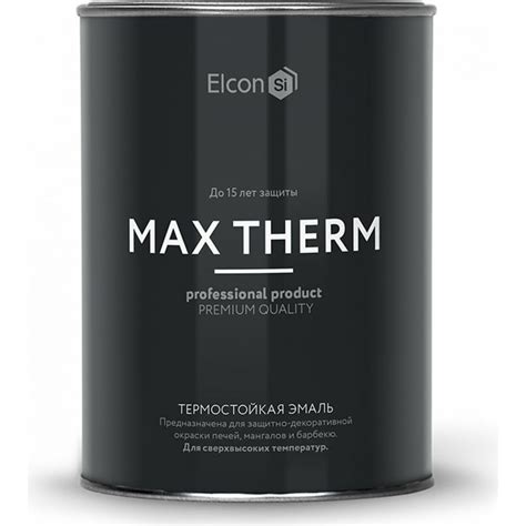 Краска для радиаторов Elcon Max Therm серая, 400 градусов, 0,8 кг 00 ...