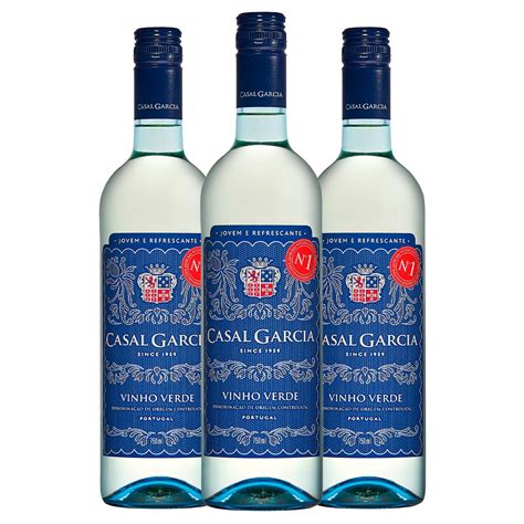 Kit 3 Garrafas Vinho Branco Casal Garcia Vinho Verde 750ml