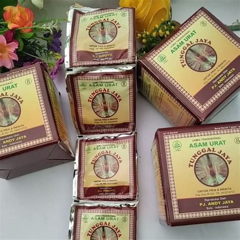 1 Sachet Jamu Asam Urat Tunggal Jaya Jamu Tradisional Nyeri Otot