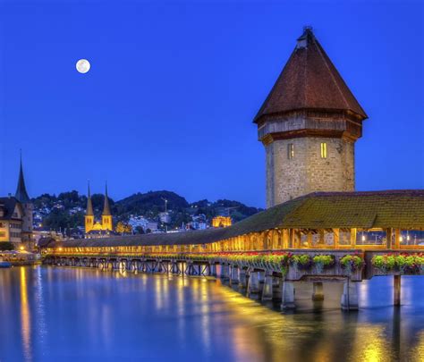 Chapel Bridge Or Kapellbrucke, Lucerne, Switzerland Photograph by Elena Duvernay