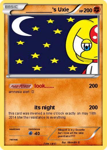 Pok Mon S Uxie Look My Pokemon Card