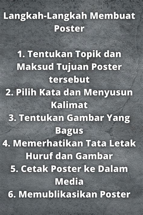 Langkah Langkah Membuat Poster Beserta Contohnya