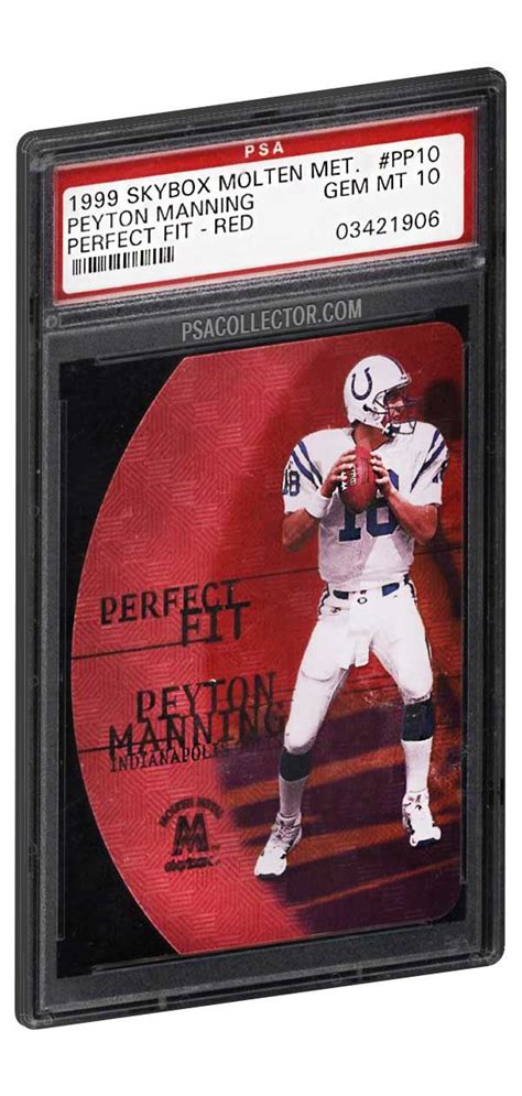 Skybox Molten Metal Peyton Manning Rookie Card Psa Gem Mint