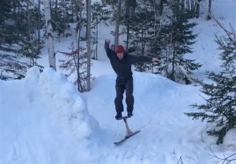 Look Skateboarder Invents New Way To Make Skiing Even More Dangerous