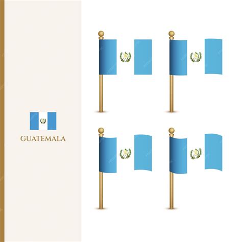 Premium Vector | Waving guatemala flags 3d vector illustration flag of
