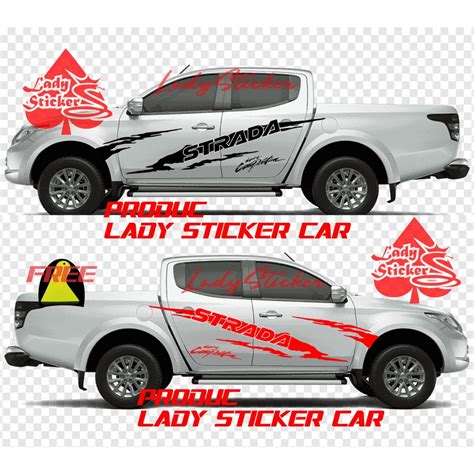 Sticker Stiker Mobil Strada Triton Striping Sticker Stiker Mobil