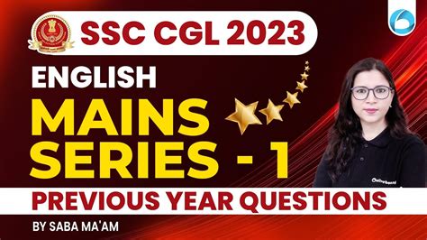 SSC CGL 2023 English Mains Series 1 Ssc Cgl Mains English