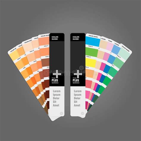 Illustration Of Two Color Palettes Guide For Print Guide Book For