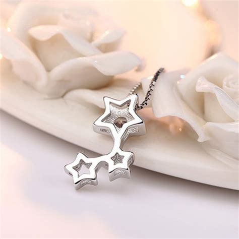 Jewelry New 925 Sterling Silver Diamond Star Necklace Poshmark