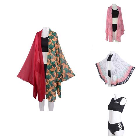 Bikini Demon Slayer Swimsuit Set Kimetsu No Yaiba Beach Shinobu Cosplay Kocho Shopee Malaysia