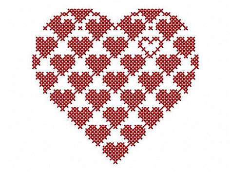 "Сердечко крестиком"_бесплатно | Machine embroidery design | Узоры для ...