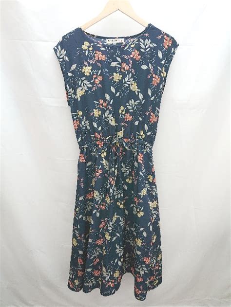 楽天市場 Cutie Blonde キューティーブロンド ノースリーブ 花柄 ロング丈 ワンピース サイズM ブルー レディース E 中古フクワウチ