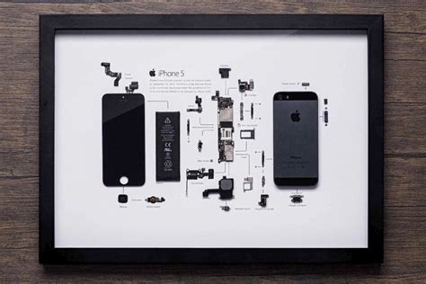 This Framed Disassembled Iphone 5 Makes The Perfect T For Any Tech