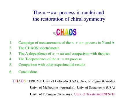 Ppt The P Pp Process In Nuclei And The Restoration Of Chiral Symmetry