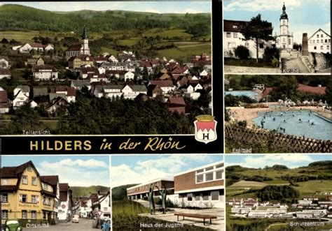 Ansichtskarte Postkarte Hilders in der Rhön Wappen akpool de