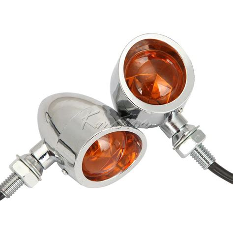 20 LED Chrome Housing Amber Bullet Turn Signal Running Light