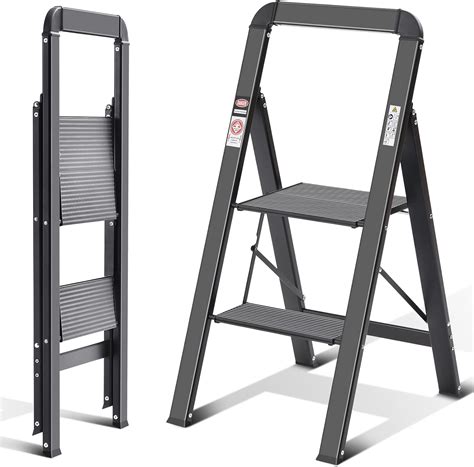 Kingrack Step Ladder With Handrail Non Slip Household Ladder With