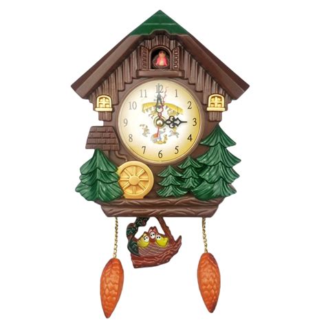 Wall Mounted Alarm Clock Cuckoo Pendulum Clock For Home Art Decor