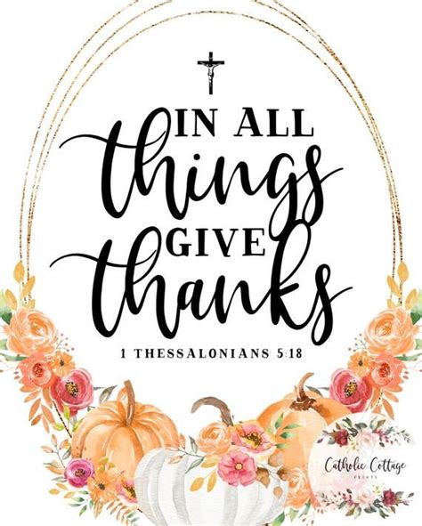 Autumnfall Bible Quote Printable 1 Thessalonians 518 In All Things