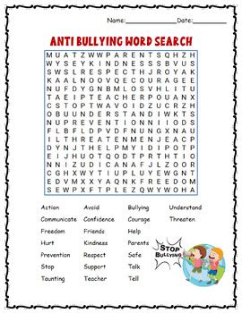 Anti Bullying Word Search By LailaBee TPT