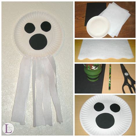 Paper Plate Ghost Halloween Craft Life As Leels Halloween Crafts