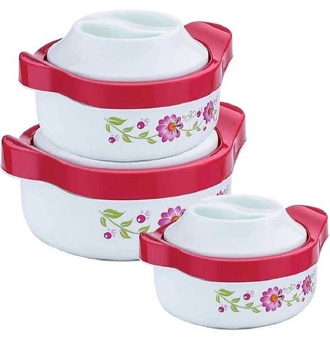 Printed White And Pink Plastic Hot Casserole At 599 Set In Rajkot ID 25984025712