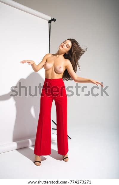 Beautiful Naked Woman Perfect Body Red Stock Photo Shutterstock