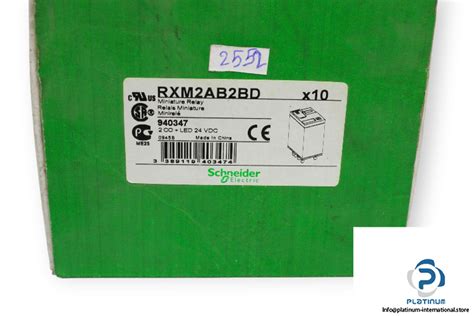 SCHNEIDER RXM2AB2BD MINIATURE PLUG IN RELAY - Platinum International