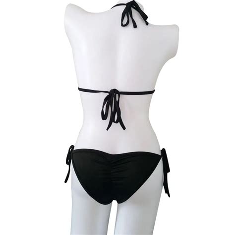 Women Sexy Summer Beach Halter Backless Sleeveless Sequins Bikini Swimswear Swimming In Bikinis