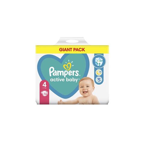 Pampers Active Baby Dry 4 pelenka, 9-14kg, 76db (10DP010372 ...